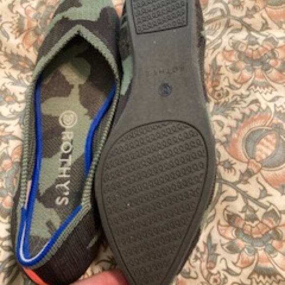 Rothy's - The Point women's size 8  flats in green Camo - Picture 3 of 5